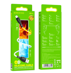 Usb Кабель-зарядка Lightning Borofone BX86 2.4A 1м белый