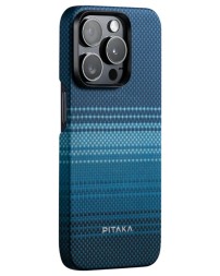 Накладка для i-Phone 15 Pro Max 6.7&quot; Pitaka Magez Case 5 Aramid Fiber Лунный рис (moonrise)