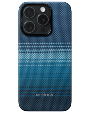  Накладка для i-Phone 15 Pro Max 6.7&quot; Pitaka Magez Case 5 Aramid Fiber Лунный рис (moonrise)
