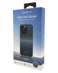 Накладка для i-Phone 15 Pro Max 6.7&quot; Pitaka Magez Case 5 Aramid Fiber Лунный рис (moonrise)