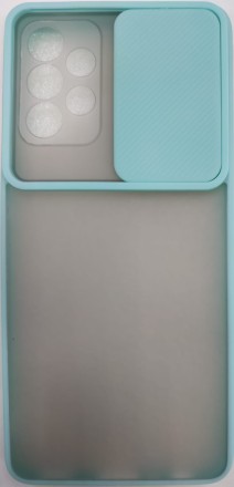  Накладка со шторкой камеры Samsung Galaxy A52 5G матовая бирюзовая