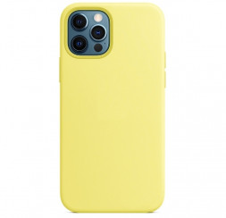 Чехол-накладка  i-Phone 12/12 Pro Silicone icase  №51 бледно-желтая