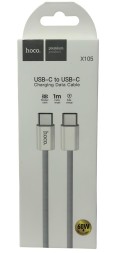 Usb Кабель-зарядка Type-C на Type-C Hoco X105 60W 1м белый