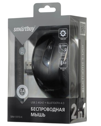  Мышь беспроводная Smartbuy 597 черная SBM-597D-K