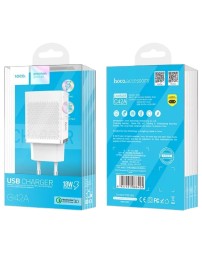 Сетевое зар. устр. Hoco C42A 1USB QC3.0 3A 18W белое
