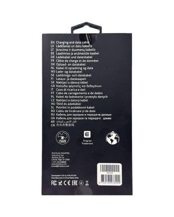  Usb Кабель-зарядка Type-C на Lightning Evelatus 60W 1.2м в тканевой оплетке черный