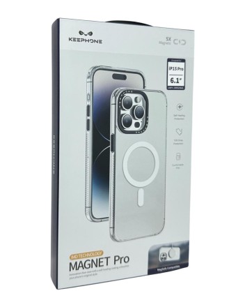  Накладка для i-Phone 15 Pro Keephone Magnet Pro прозрачная