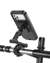 Держатель для мото/вело Hoco CA101 4.5"-7.0" с защитным экраном черный