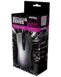 Мышь проводная игровая Smartbuy Rush 713 Phantom USB/DPI 800-1200-1600/4 кнопки/LED/1.5м серая