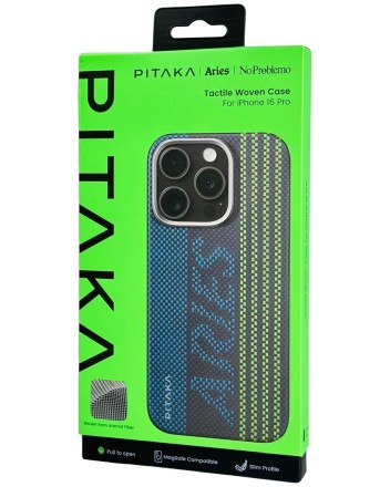  Накладка для i-Phone 16 Pro 6.3&quot; Pitaka Aries Tactile Woven case (Credit card)