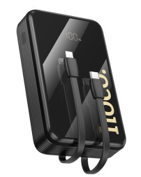 Powerbank Hoco Q37A 20000mAh 22.5W+PD20W 1USB/1C с проводом Type-C/Lightning черный
