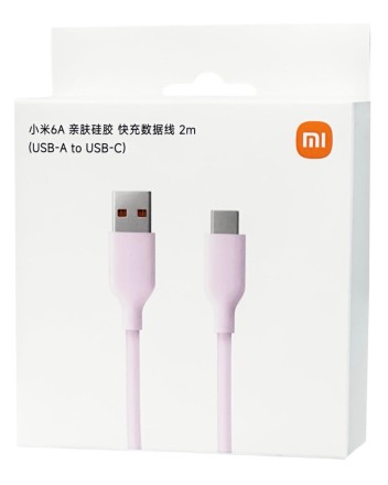  Usb Кабель-зарядка Xiaomi USB на Type-C 6A 2м BHR9279CN розовый