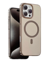 Накладка для i-Phone 16 Pro Max Keephone X-Crystal MagSnap Anti Yellowing титан прозрачный