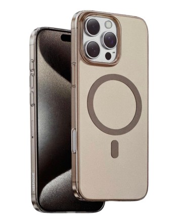  Накладка для i-Phone 16 Pro Max Keephone X-Crystal MagSnap Anti Yellowing титан прозрачный