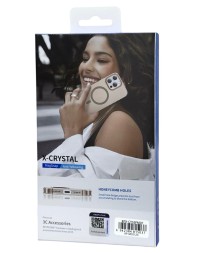 Накладка для i-Phone 16 Pro Max Keephone X-Crystal MagSnap Anti Yellowing титан прозрачный