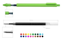 Ручка гелевая Kaco Pure Plastic Gel Ink  (комплект 20шт) цветные