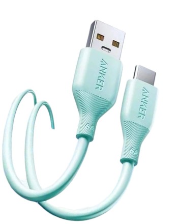  Usb Кабель-зарядка Type-C Anker (A8001661) 6A 1м зеленый