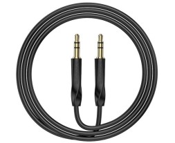 Аудиокабель AUX 3.5мм Borofone BL16 1м силиконовый черный