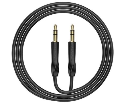  Аудиокабель AUX 3.5мм Borofone BL16 1м силиконовый черный