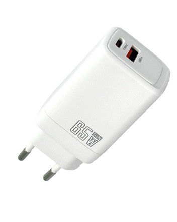  Сетевое зарядное устройство EOFE E601 1C/1USB 65W белое