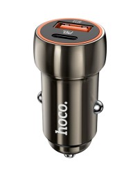Автомобильное заряд. устр. Hoco Z46A 1USB/1C 18W/20W QC3.0 серое