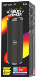 Bluetooth колонка Borofone BR1 BT5.0/1200mAh/3ч/10Вт/MicroSD/FM черная