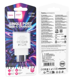 Сетевое зар. устр. Hoco C109A 20W Type-c белое