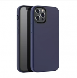 Накладка для i-Phone 14 Pro Max Hoco Cave Slim case черно-синий