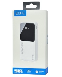 Powerbank EOFE G201 20000mAh 3A /22.5W 2USB/Type-C с дисплеем белый