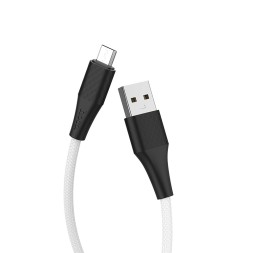 Usb Кабель-зарядка Micro Hoco X32 Excellent 2.0a 1м в оплётке TPE белый