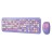  Комплект клавиатура+мышь мультимедийный Smartbuy 666395 фиолетовый (SBC-666395AG-V)