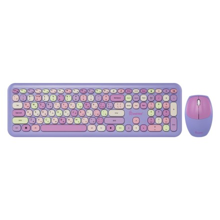  Комплект клавиатура+мышь мультимедийный Smartbuy 666395 фиолетовый (SBC-666395AG-V)