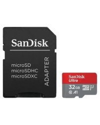 micro SDHC карта памяти SanDisk 32GB Class 10 Ultra UHS-I A1 (120 Mb/s) + SD адаптер SDSQUA4-032G-G