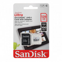 micro SDHC карта памяти SanDisk 128GB Class10 (SDSQUNR-128G-GN6TA)