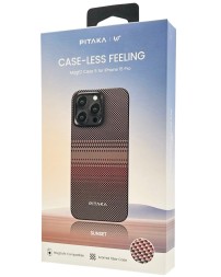 Накладка для i-Phone 15 Pro 6.1&quot; Pitaka Magez Case 5 Aramid Fiber Закат (sunset)
