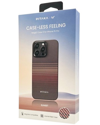  Накладка для i-Phone 15 Pro 6.1&quot; Pitaka Magez Case 5 Aramid Fiber Закат (sunset)