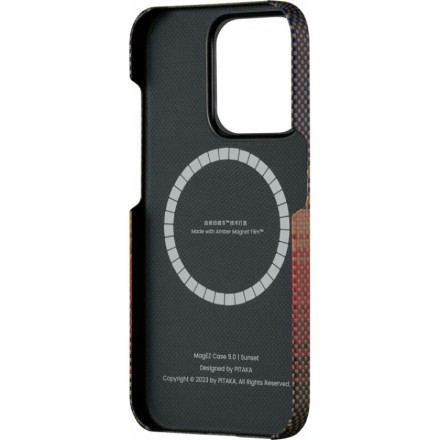  Накладка для i-Phone 15 Pro 6.1&quot; Pitaka Magez Case 5 Aramid Fiber Закат (sunset)