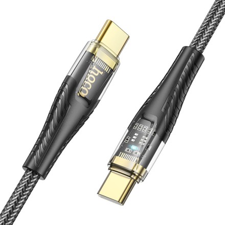  Usb Кабель-зарядка Type-C на Type-C Hoco U121 60W 1м черный