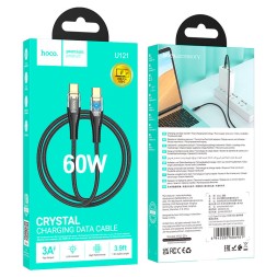 Usb Кабель-зарядка Type-C на Type-C Hoco U121 60W 1м черный