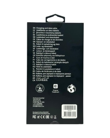  Usb Кабель-зарядка Type-C на Lightning Evelatus 60W 2м в тканевой оплетке черный