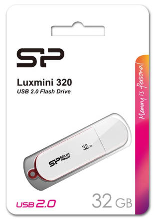  USB флеш накопитель Silicon Power 32GB Luxmini 320 white