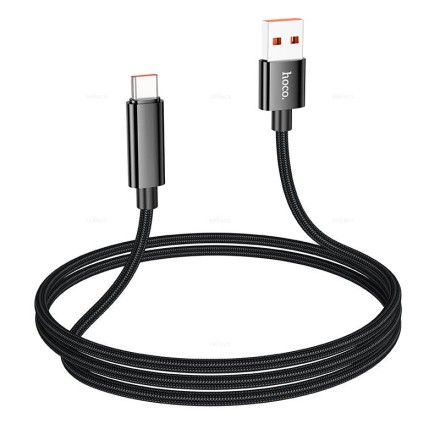  Usb Кабель-зарядка Type-C Hoco U125 с индикацией 5A 66W 1.2м черный