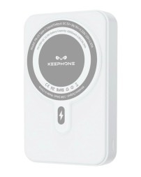Powerbank с беспроводной зарядкой Keephone PB-15 10000mAh 1USB/1C 22.5W/20W KPMAGPB-15WH белый