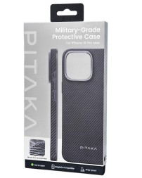 Накладка для i-Phone 16 Pro Max 6.9" Pitaka Military-Grade Protective Case черно-серый