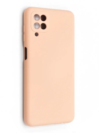  Накладка для Samsung Galaxy A12 Silicone cover пудро