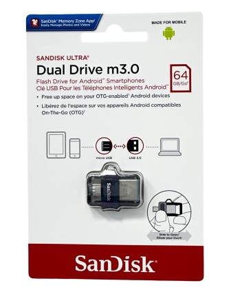  3.0 USB флеш накопитель SanDisk Dual Drive Ultra 64GB OTG (SDDD3-064G-G46)