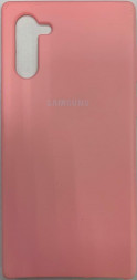 Накладка для Samsung Galaxy Note 10 Silicone cover розовая