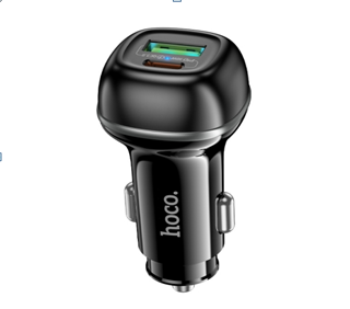  Автомобильное заряд. устр. Hoco Z58A 1USB/1C 48W чёрный