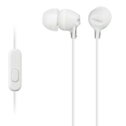 Стереонаушники Sony MDR-EX15AP с микрофоном белые