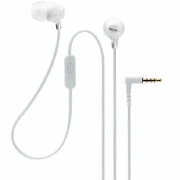 Стереонаушники Sony MDR-EX15AP с микрофоном белые